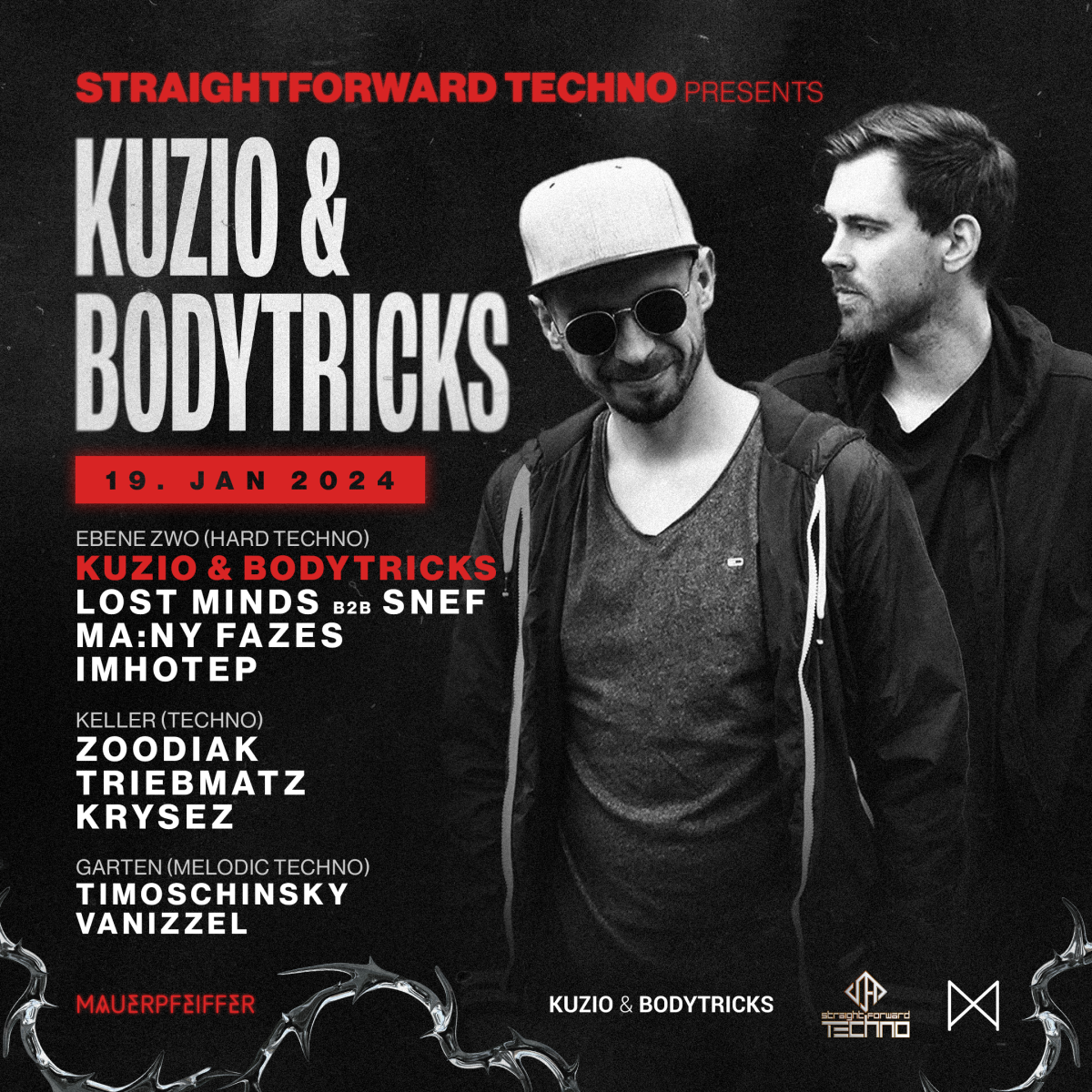 Straightforward Techno pres. Kuzio & Bodytricks